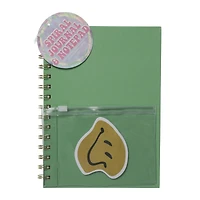 spiral journal with sticky notes