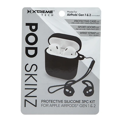 pod skinz silicone accessories for AirPods® 3-piece set