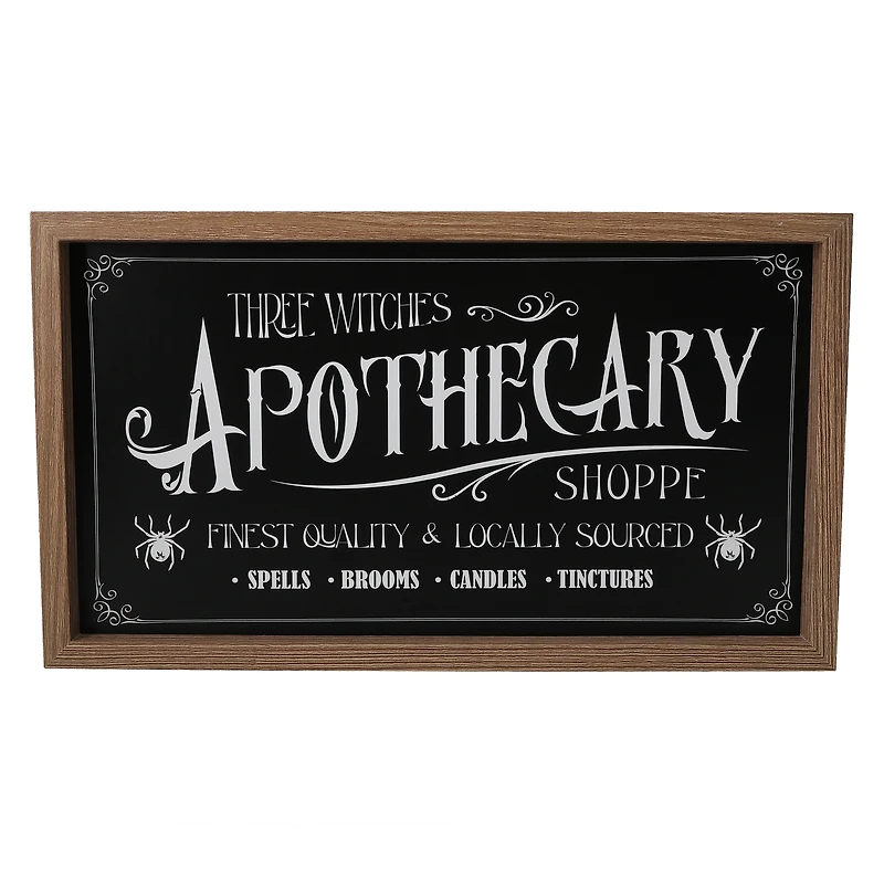 three witches apothecary sign 14in x 8in