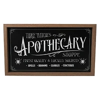 three witches apothecary sign 14in x 8in