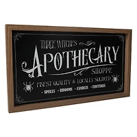 three witches apothecary sign 14in x 8in