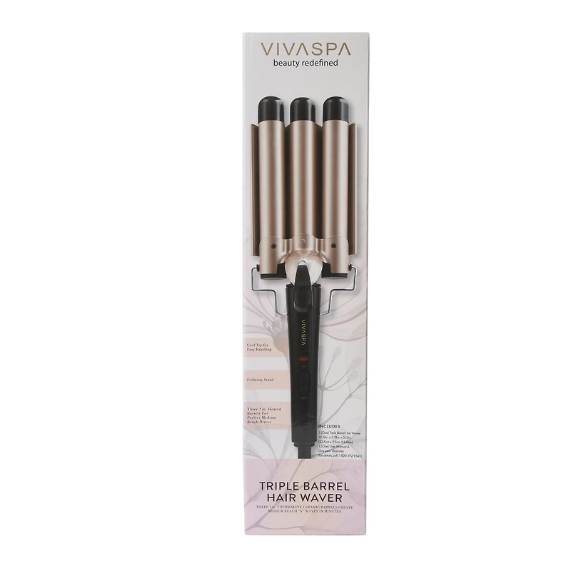 vivaspa triple barrel hair waver