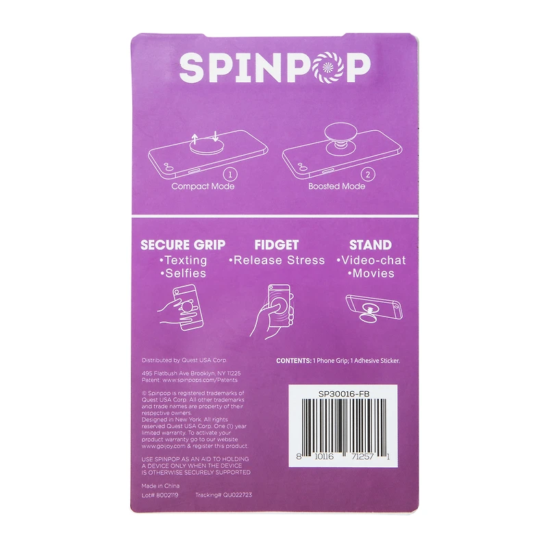 spinpop phone grip