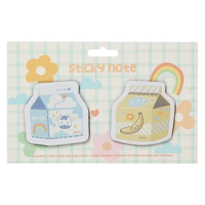 kawaii carton sticky notes 2-count