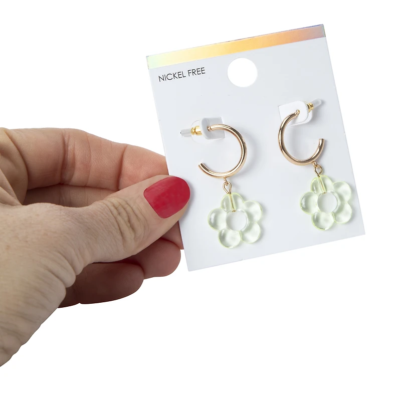 glitter hoop earrings