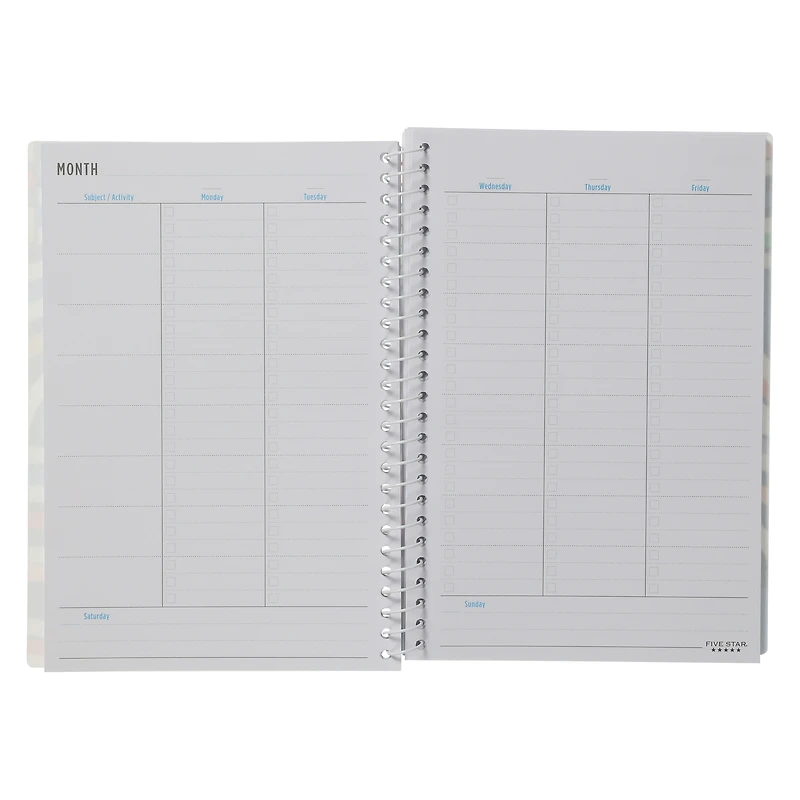 five star® undated 12-month student planner