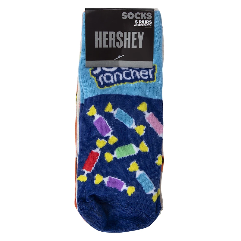 hershey's® ladies ankle socks 5-pack