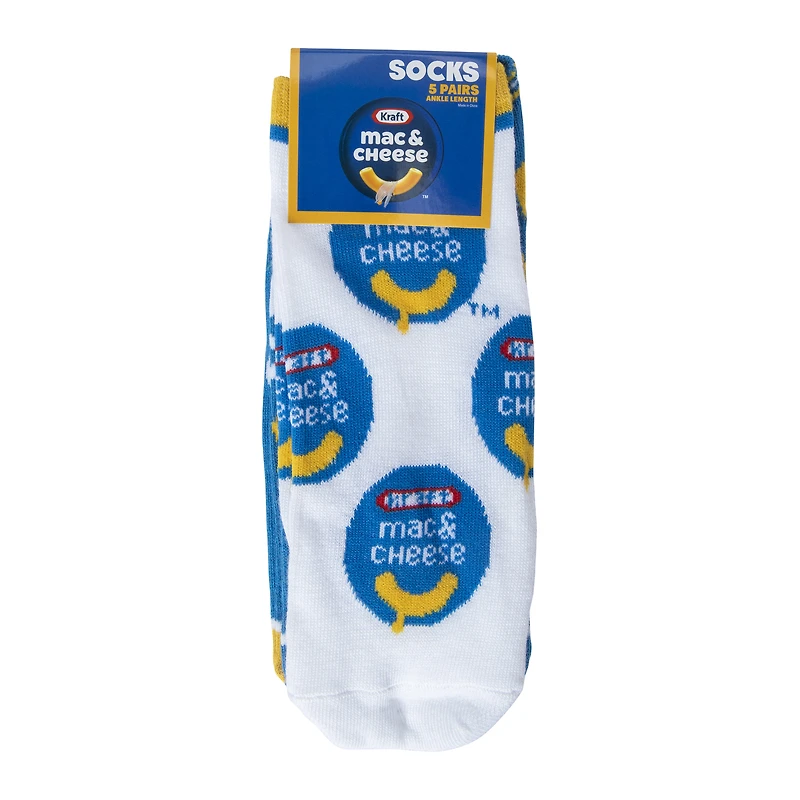 Kraft Mac & Cheese™ Ladies Ankle Socks 5-Pack