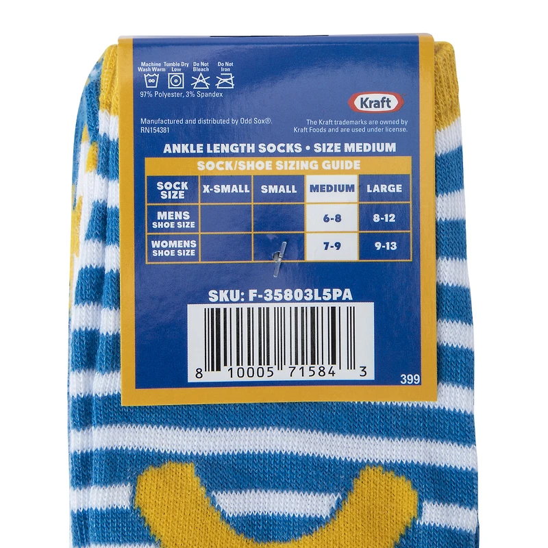 Kraft Mac & Cheese™ Ladies Ankle Socks 5-Pack