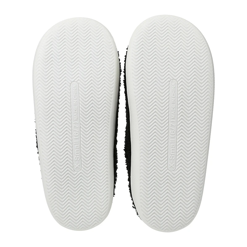 ladies blue happy face slippers