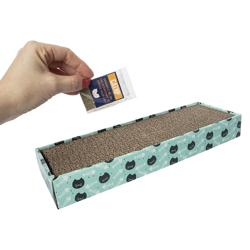 printed cat scratcher 13in x 4.5in