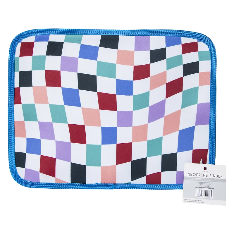 neoprene 3-ring zipper binder 12.9in x 10.1in