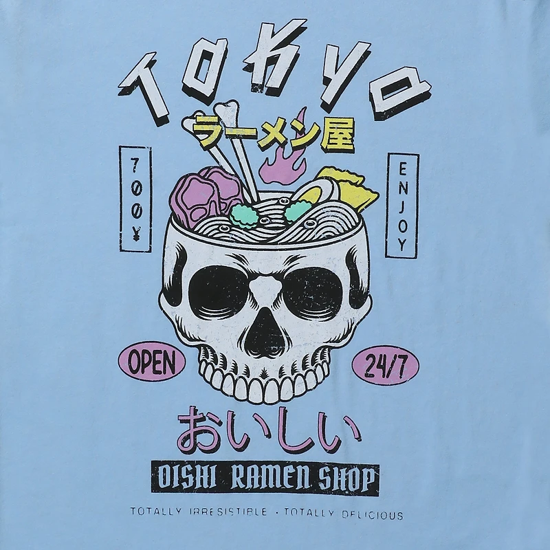 skull ramen graphic tee