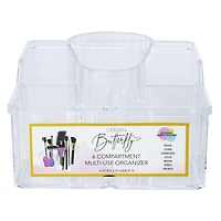 clear 6-compartment multipurpose organizer 6.75in x 3.75in