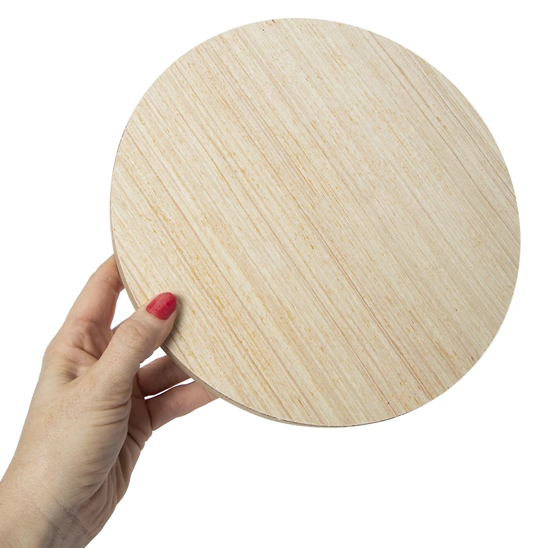 artist's round wooden panel 10in