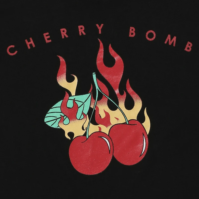 juniors cherry bomb graphic tee