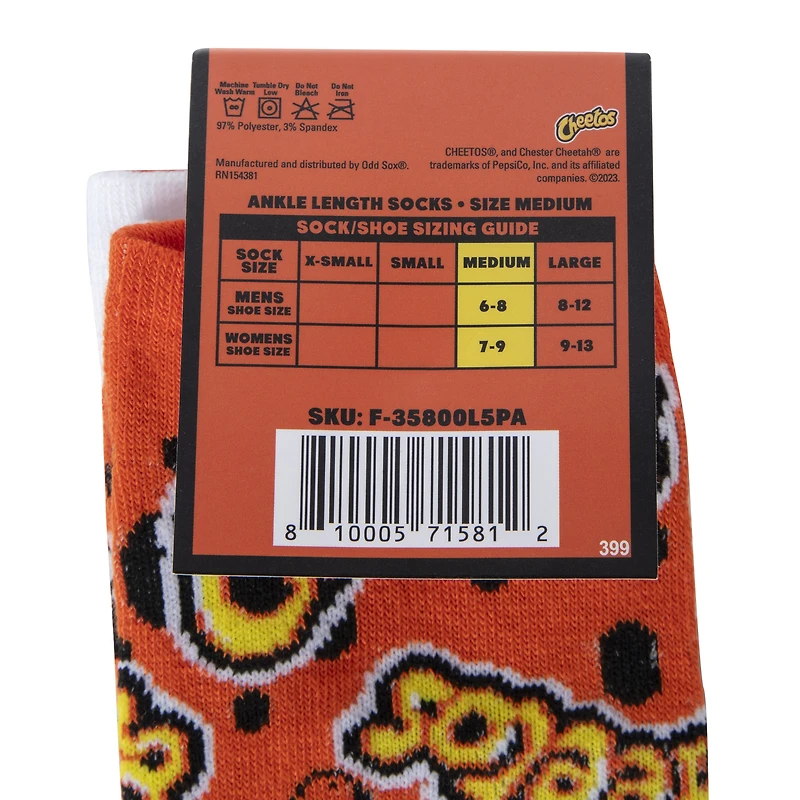 cheetos® ladies ankle socks 5-pack