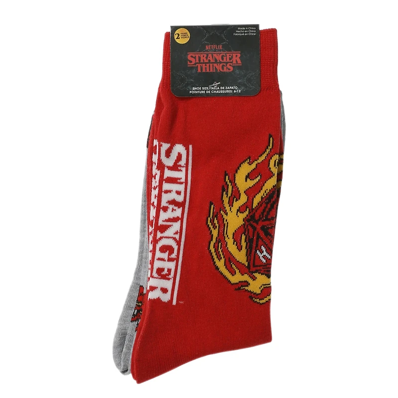 stranger things™ mens crew socks 2-pack
