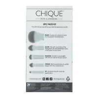 Chique™ Makeup Brush Kit 5-Count - Neon Yellow