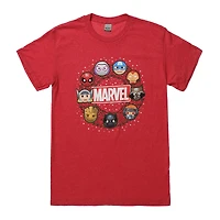 Marvel kawaii faces graphic tee