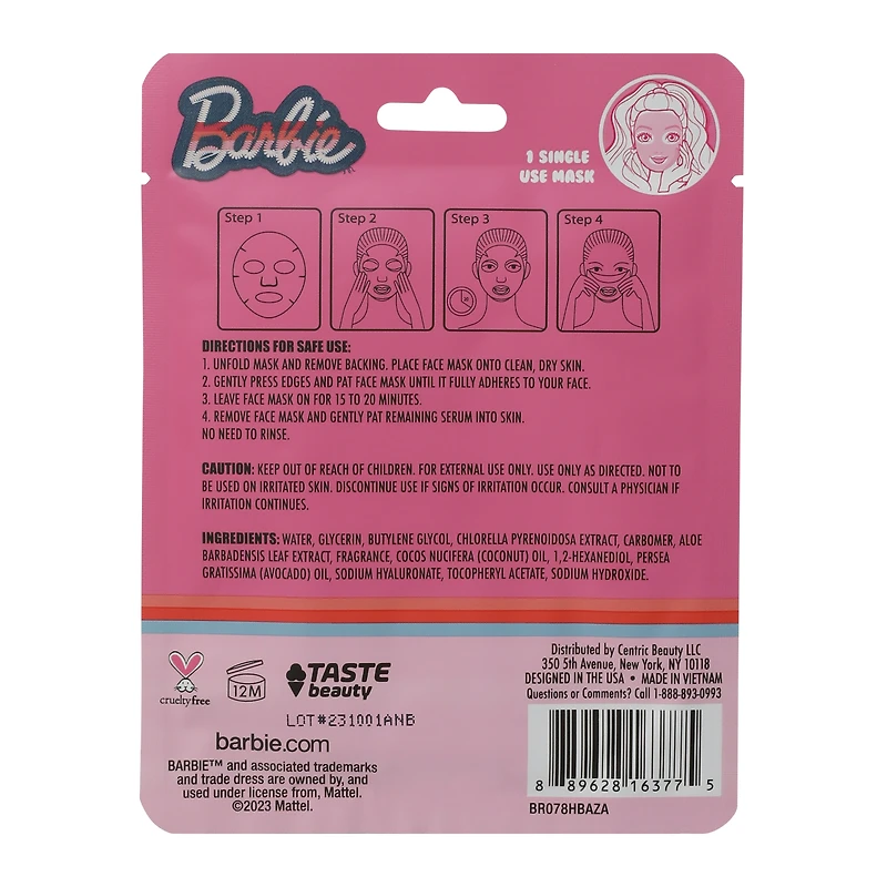 barbie™ scented face mask