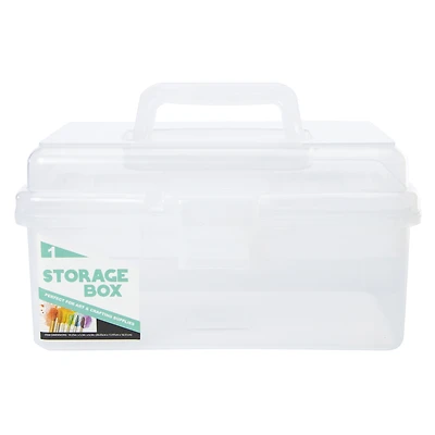 Storage Box With Lid 10.25in x 6.5in - Clear