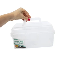 Storage Box With Lid 10.25in x 6.5in - Clear