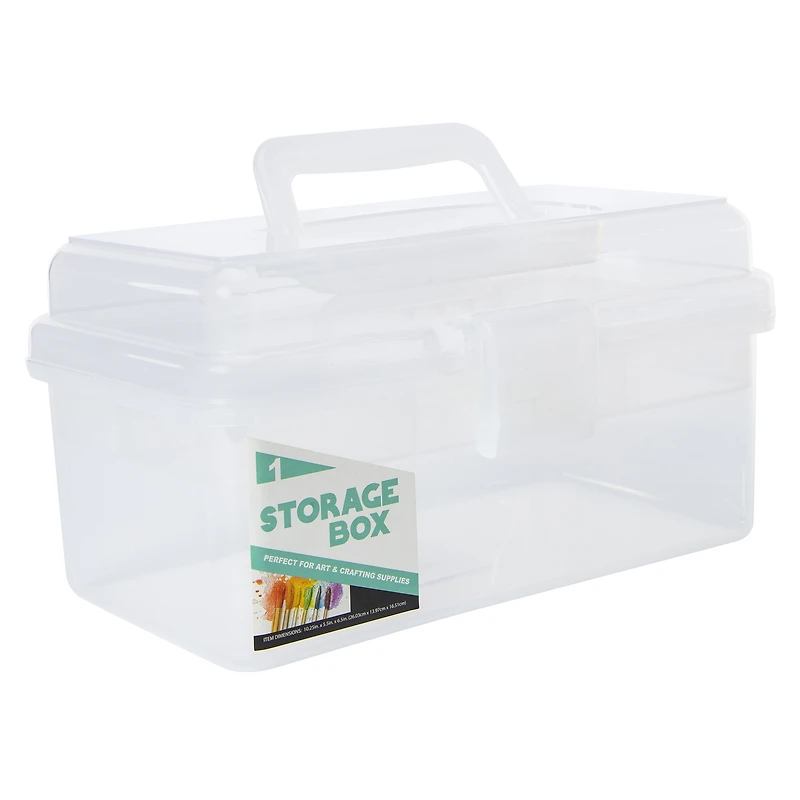 Storage Box With Lid 10.25in x 6.5in - Clear