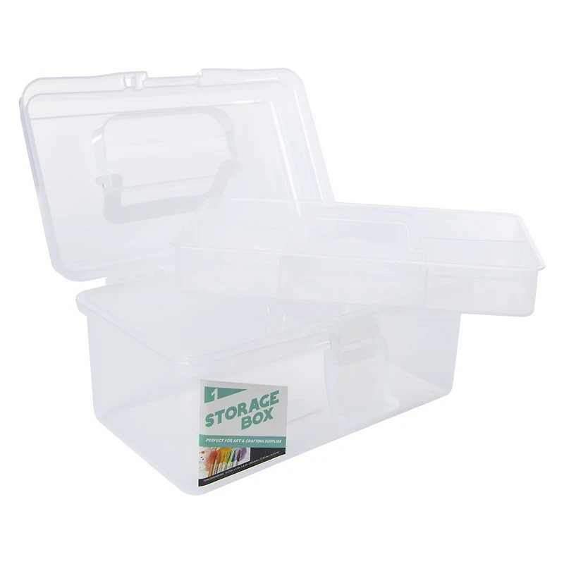 Storage Box With Lid 10.25in x 6.5in - Clear