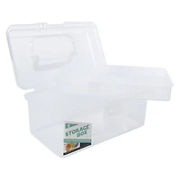 Storage Box With Lid 10.25in x 6.5in - Clear
