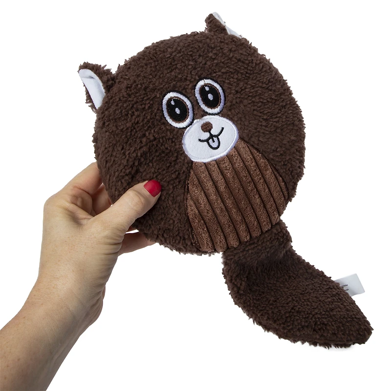 flat jax dog toy with squeaker