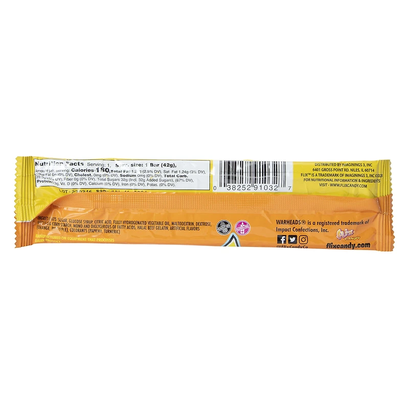 warheads® 2-in-1 sour tropical taffy 1.5oz