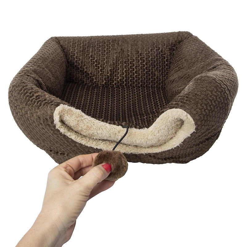 2-in-1 pop-up cat bed & hut