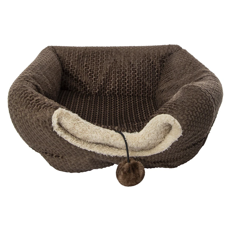 2-in-1 pop-up cat bed & hut