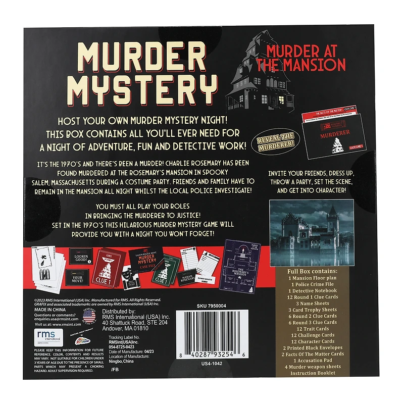 host your own murder mystery - murder at the mansion