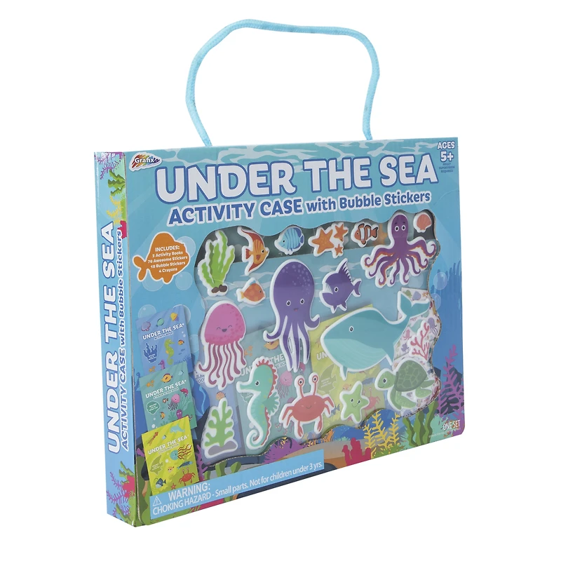 under the sea activity case with bubble stickers