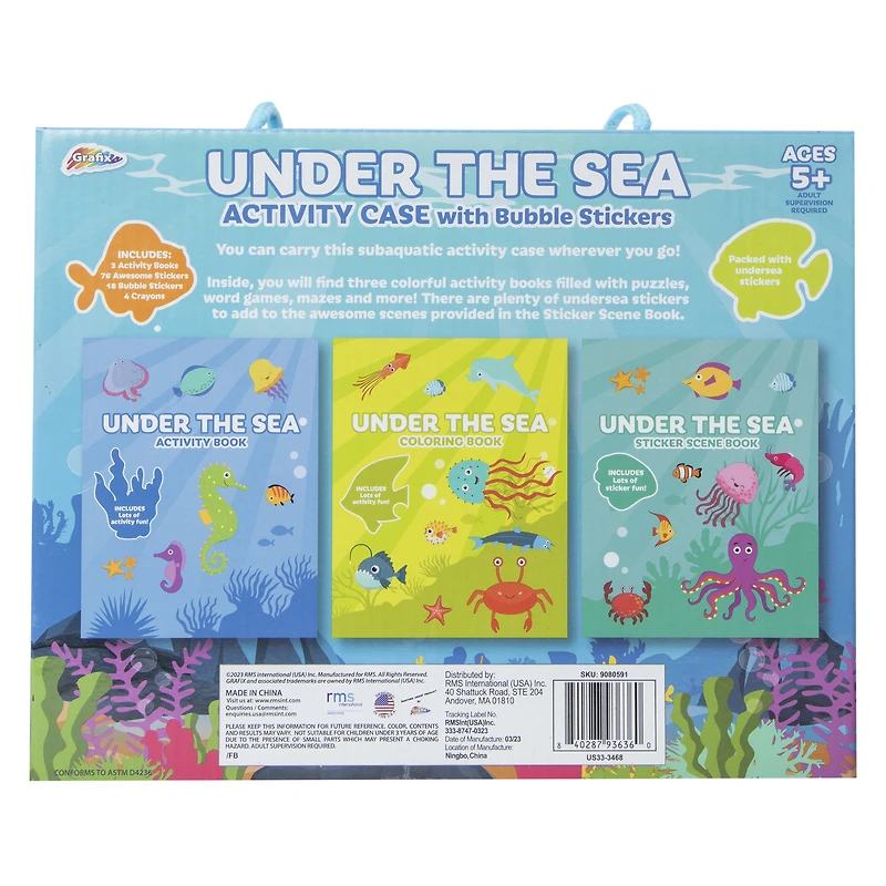 under the sea activity case with bubble stickers
