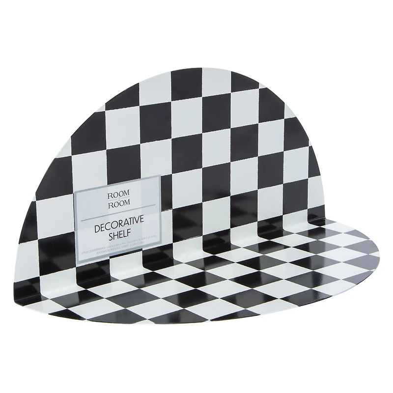 checkered wall shelf 12in x 5.9in