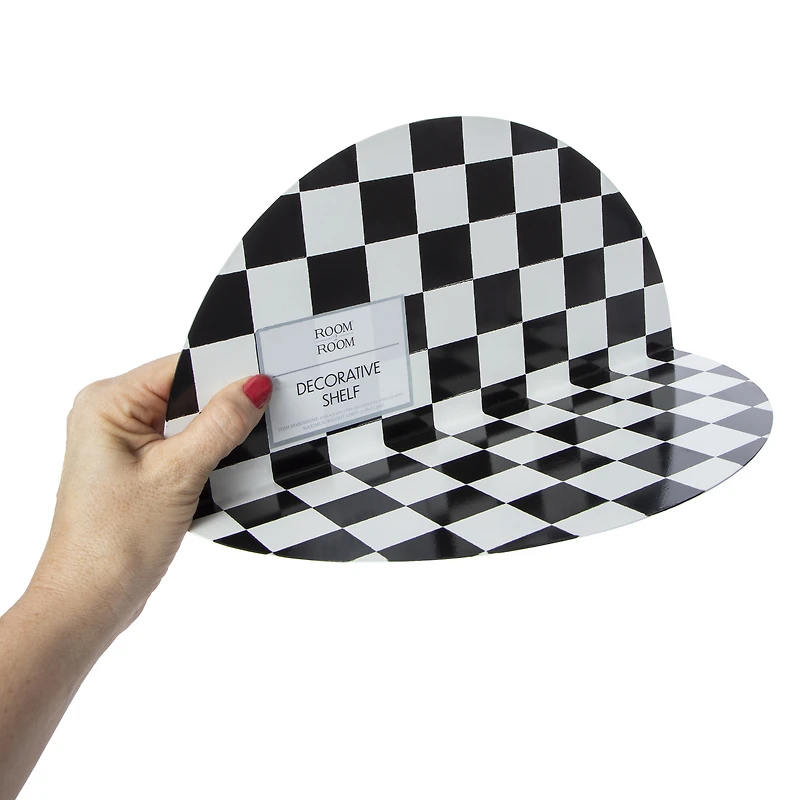 checkered wall shelf 12in x 5.9in