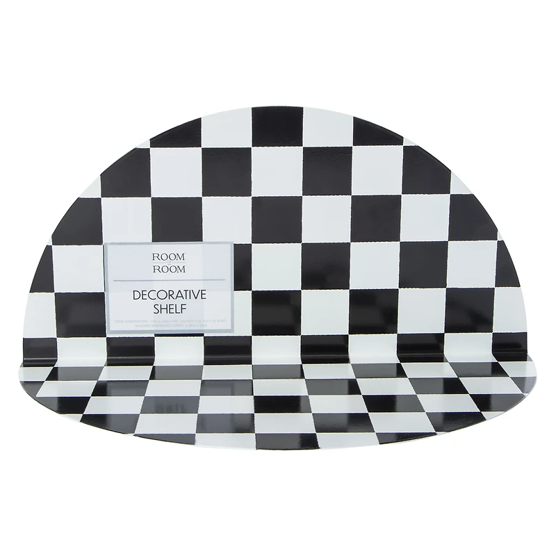checkered wall shelf 12in x 5.9in