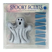 ceramic ghost cone incense burner 11-piece kit