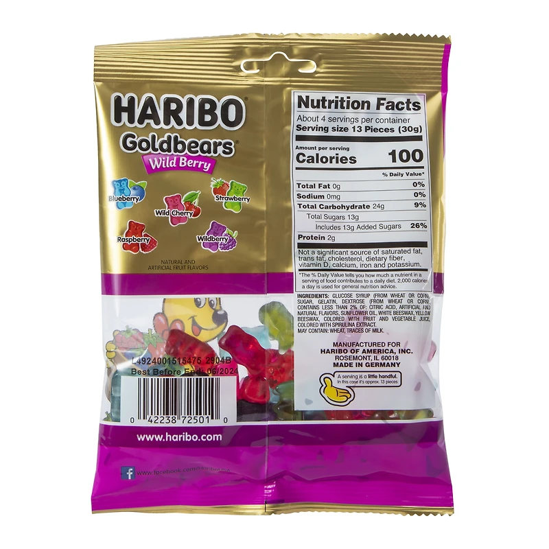 haribo® goldbears® wild berry gummy bears 4oz