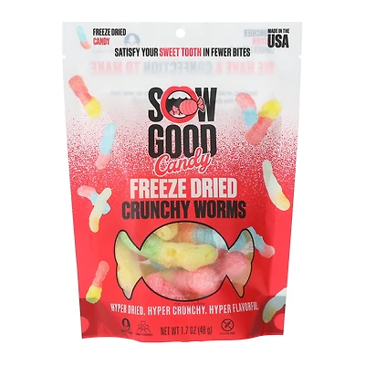 sow good™ freeze dried crunchy worms 1.7oz
