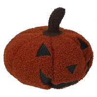 faux sherpa pumpkin pillow 9in x 7.87in