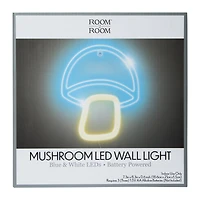 mushroom LED wall light 8.3in x 7.3in