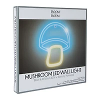 mushroom LED wall light 8.3in x 7.3in