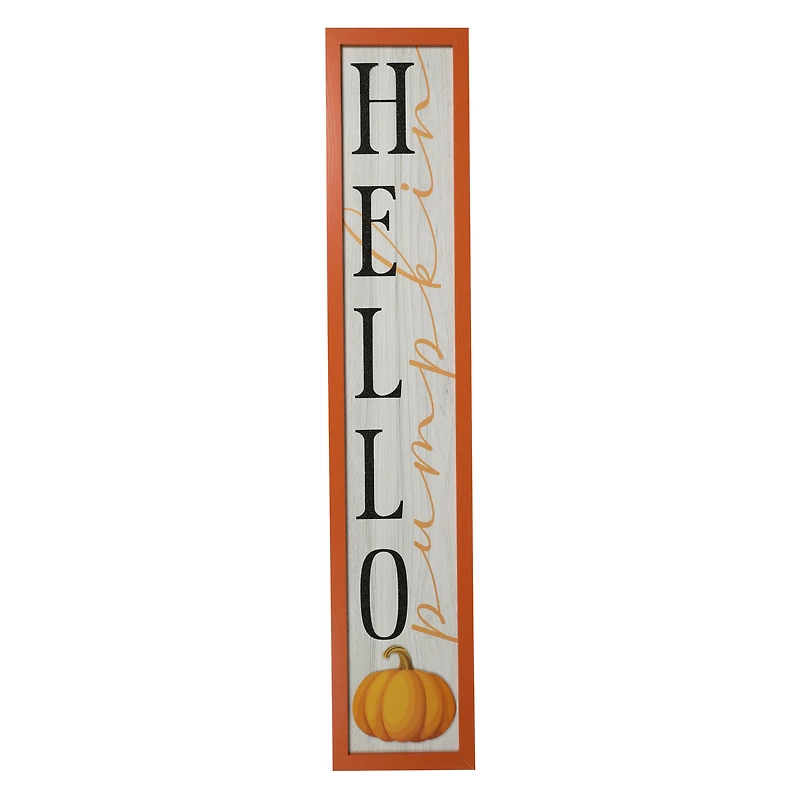 'hello pumpkin' fall porch board sign 48in