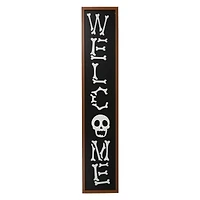 skeleton welcome porch board sign 48in