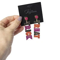 trick or treat dangle halloween earrings