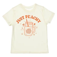 juniors ‘just peachy’ drink graphic tee